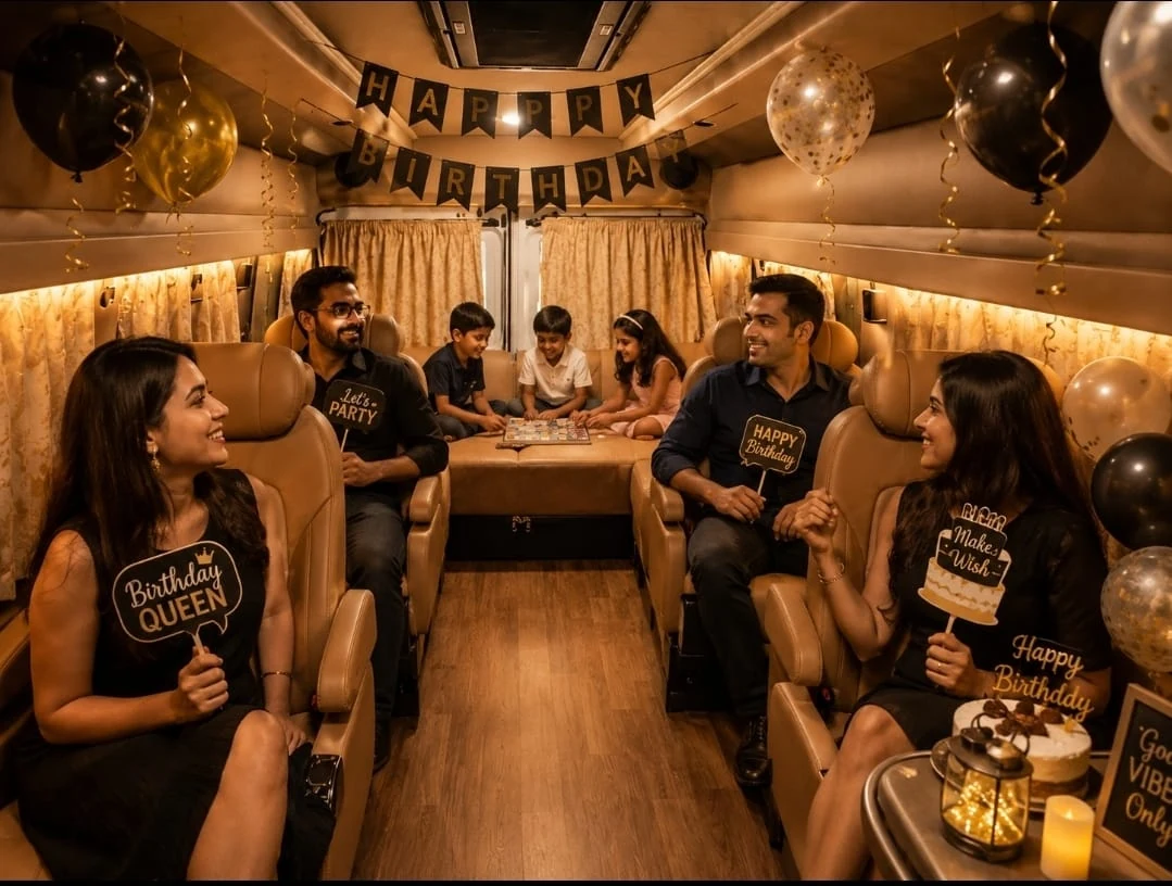 Private birthday celebration on wheels in Delhi NCR